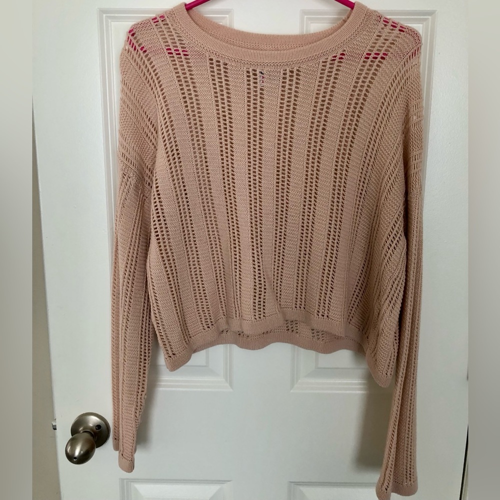 Oh MG! Women's Pink Knit Pullover Sweater, Size Large